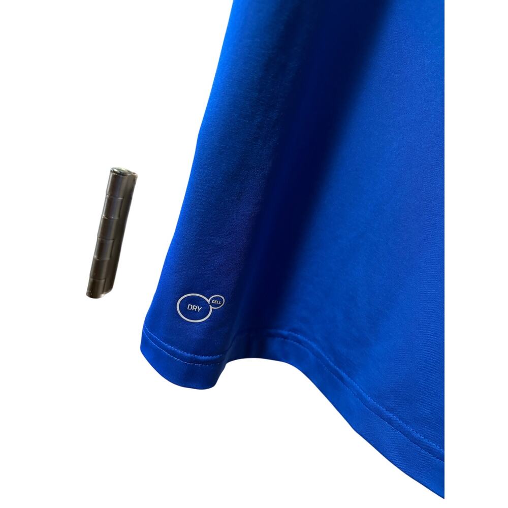 Puma Mens XL Blue Striped Powercool Golf Polo Shirt World Woods Golf Club - Picture 4 of 6